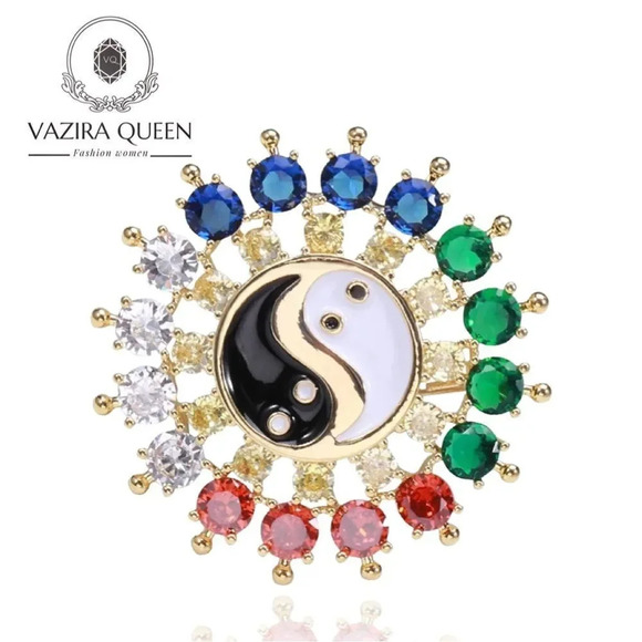 VQ Colorful Brooch - Picture 1 of 8